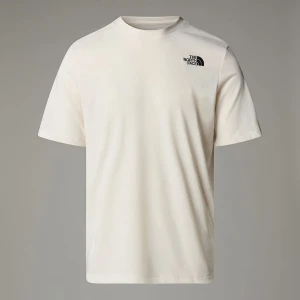 The North Face Męski T-shirt Z Motywem Gór Foundation White Dune Rozmiar M male