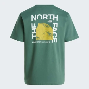 The North Face Męski T-shirt Z Nadrukiem O Regularnym Kroju Half Dome Duck Green Rozmiar M male
