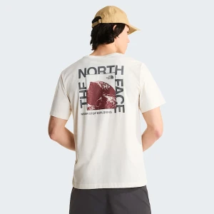 The North Face Męski T-shirt Z Nadrukiem O Regularnym Kroju Half Dome White Dune Rozmiar S male