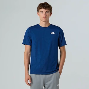 The North Face Męski T-shirt Z Wytłaczanym Wzorem 24/7 Estate Blue Tent Model Print Rozmiar M male