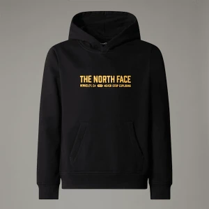 The North Face Młodzieżowa Luźna Bluza Z Kapturem I Grafiką Varsity Tnf Black Rozmiar XXL male