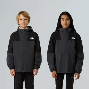 The North Face Młodzieżowa Pakowalna Kurtka Turystyczna Typu Shell Tnf Black-asphalt Grey Rozmiar XS male
