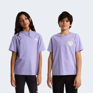 The North Face Młodzieżowy Luźny T-shirt Z Grafiką brand Proud Pale Plum Rozmiar M female