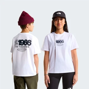 The North Face Młodzieżowy Luźny T-shirt Z Grafiką Track Tnf White Rozmiar XXL male