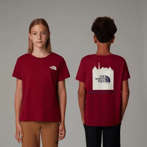 The North Face Młodzieżowy T-shirt France Redbox Beetroot-white Dune Rozmiar XL male