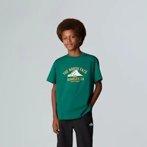 The North Face Młodzieżowy T-shirt Oversize Z Grafiką Varsity Evergreen Rozmiar L male