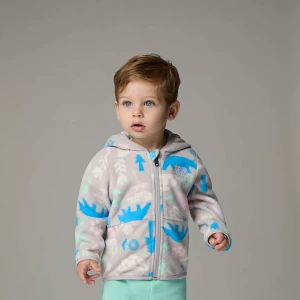 The North Face Niemowlęca Bluza Z Kapturem I Zamkiem Na Całej Długości Glacier Moonstone Grey Multi Pitch Print Rozmiar 6-12 miesiecy unisex