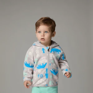The North Face Niemowlęca Bluza Z Kapturem I Zamkiem Na Całej Długości Glacier Moonstone Grey Multi Pitch Print Rozmiar 6-12 miesiecy unisex