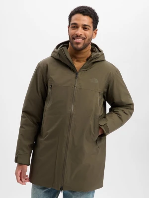 The North Face Parka męska - Range Down Mężczyźni Sztuczne włókno zielony jednolity,