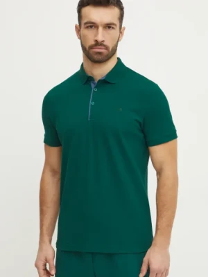 The North Face polo bawełniane Premium Slim kolor zielony gładki NF0A8C1N6GI1