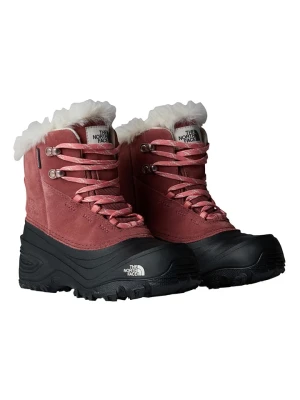 The North Face Skórzane kozaki zimowe "Shellista" w kolorze różowo-czarnym rozmiar: 37
