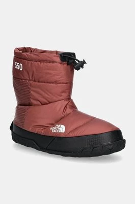 The North Face śniegowce Nuptse Apres Bootie kolor pomarańczowy NF0A5LWC8IM1