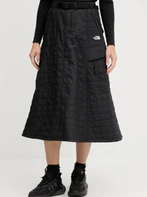 The North Face spódnica Quilted Volume kolor czarny midi rozkloszowana NF0A8E7BJK31
