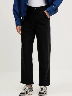 The North Face spodnie bawełniane Cedar Canvas Work kolor czarny proste high waist NF0A8B9DJK31