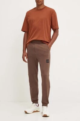 The North Face spodnie dresowe bawełniane Fine Pant kolor brązowy gładkie NF0A8A6N1OI1