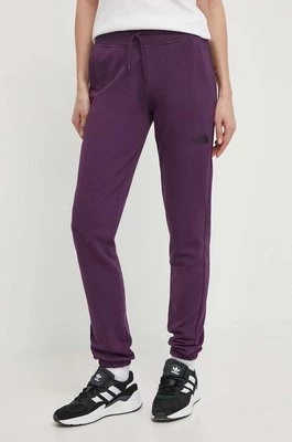 The North Face spodnie dresowe bawełniane kolor fioletowy gładkie NF0A87E4V6V1
