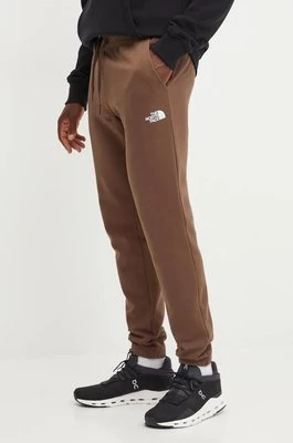 The North Face spodnie dresowe bawełniane Zumu Jogger kolor brązowy z nadrukiem NF0A87DE1OI1