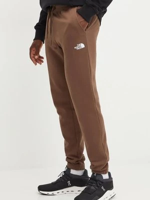 The North Face spodnie dresowe bawełniane Zumu Jogger kolor brązowy z nadrukiem NF0A87DE1OI1