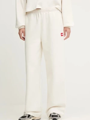 The North Face spodnie dresowe Redbox damskie kolor beżowy gładkie NF0A8EG2QLI1