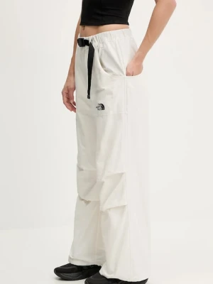 The North Face spodnie TNF X NSE damskie kolor beżowy szerokie high waist NF0A8BJHQLI1