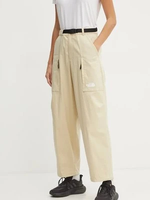 The North Face spodnie TNF x Yinka Ilori damskie kolor beżowy proste high waist NF0A89GH3X41