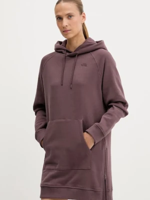 The North Face sukienka bawełniana kolor bordowy mini prosta NF0A8E48BQ71