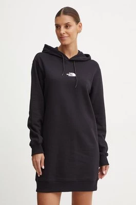 The North Face sukienka bawełniana Zumu Hooded Dress kolor czarny mini oversize NF0A89F8JK31