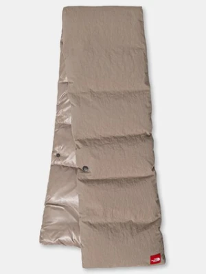 The North Face szalik puchowy Redbox kolor beżowy gładki NF0A8EGGBOX1