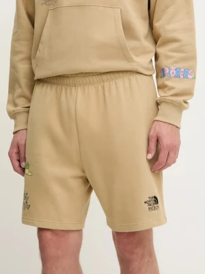 The North Face szorty bawełniane Mountain Cleanup kolor beżowy NF0A8C2XLK51