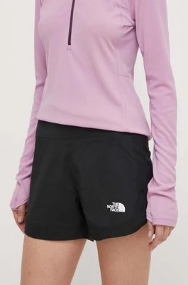 The North Face szorty sportowe Sunriser damskie kolor czarny gładkie high waist NF0A88SEJK31