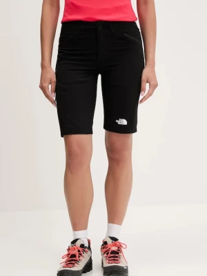 The North Face szorty outdoorowe Speedlight Slim damskie kolor czarny gładkie high waist NF0A826C4H01