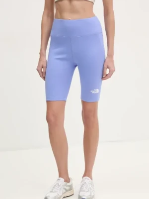 The North Face szorty Simple Dome damskie kolor fioletowy gładkie high waist NF0A8C2H0YI1