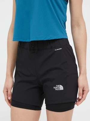 The North Face szorty sportowe damskie kolor czarny gładkie high waist NF0A7SXRJK31