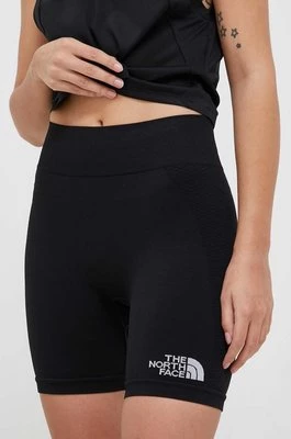 The North Face szorty sportowe damskie kolor czarny gładkie medium waist