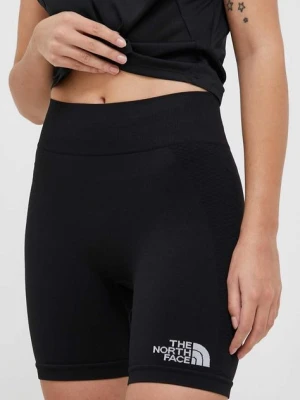 The North Face szorty sportowe damskie kolor czarny gładkie medium waist NF0A82GNJK31