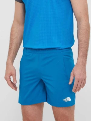 The North Face szorty sportowe Mountain Athletics męskie kolor niebieski NF0A87JNXIT1