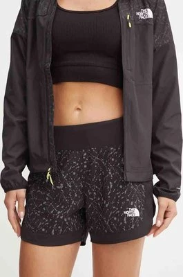 The North Face szorty sportowe Sunriser damskie kolor czarny wzorzyste high waist NF0A88SE5ON1