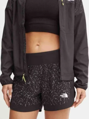 The North Face szorty sportowe Sunriser damskie kolor czarny wzorzyste high waist NF0A88SE5ON1