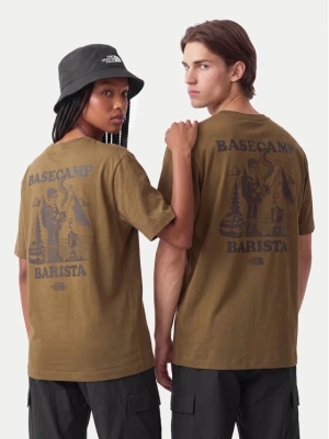 The North Face T-Shirt Basecamp Barista Rlx Ss NF0A8JAA Brązowy Relaxed Fit