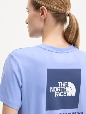 The North Face t-shirt bawełniany Box Relaxed damski kolor fioletowy NF0A87NK9W91