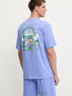 The North Face t-shirt bawełniany Clean Trails męski kolor fioletowy z nadrukiem NF0A8C2T0YI1