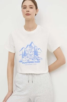 The North Face t-shirt bawełniany damski kolor beżowy NF0A87E0QLI1