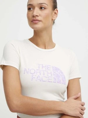 The North Face t-shirt bawełniany damski kolor beżowy NF0A87N6YFO1