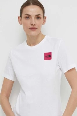 The North Face t-shirt bawełniany damski kolor biały NF0A87EHFN41