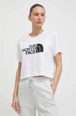 The North Face t-shirt bawełniany damski kolor biały NF0A87NAFN41