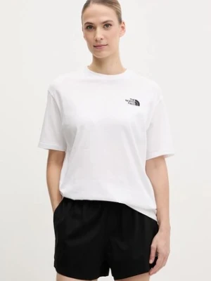 The North Face t-shirt bawełniany Essential damski kolor biały NF0A87NQFN41
