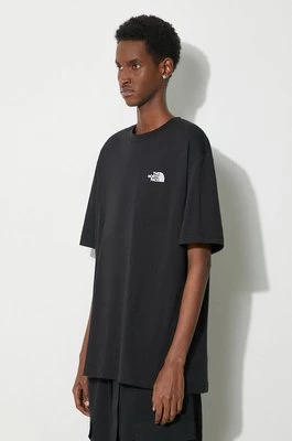 The North Face t-shirt bawełniany M S/S Essential Oversize Tee męski kolor czarny z nadrukiem NF0A87NRJK31