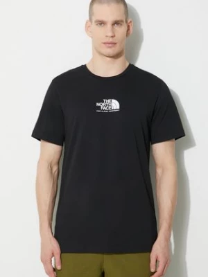 The North Face t-shirt bawełniany M S/S Fine Alpine Equipment Tee 3 męski kolor czarny z nadrukiem NF0A87U3JK31