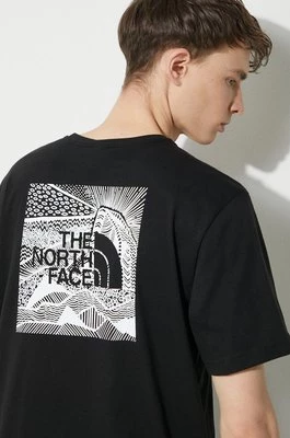 The North Face t-shirt bawełniany M S/S Redbox Celebration Tee męski kolor czarny z nadrukiem NF0A87NVJK31