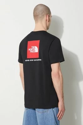 The North Face t-shirt bawełniany M S/S Redbox Tee męski kolor czarny z nadrukiem NF0A87NPJK31